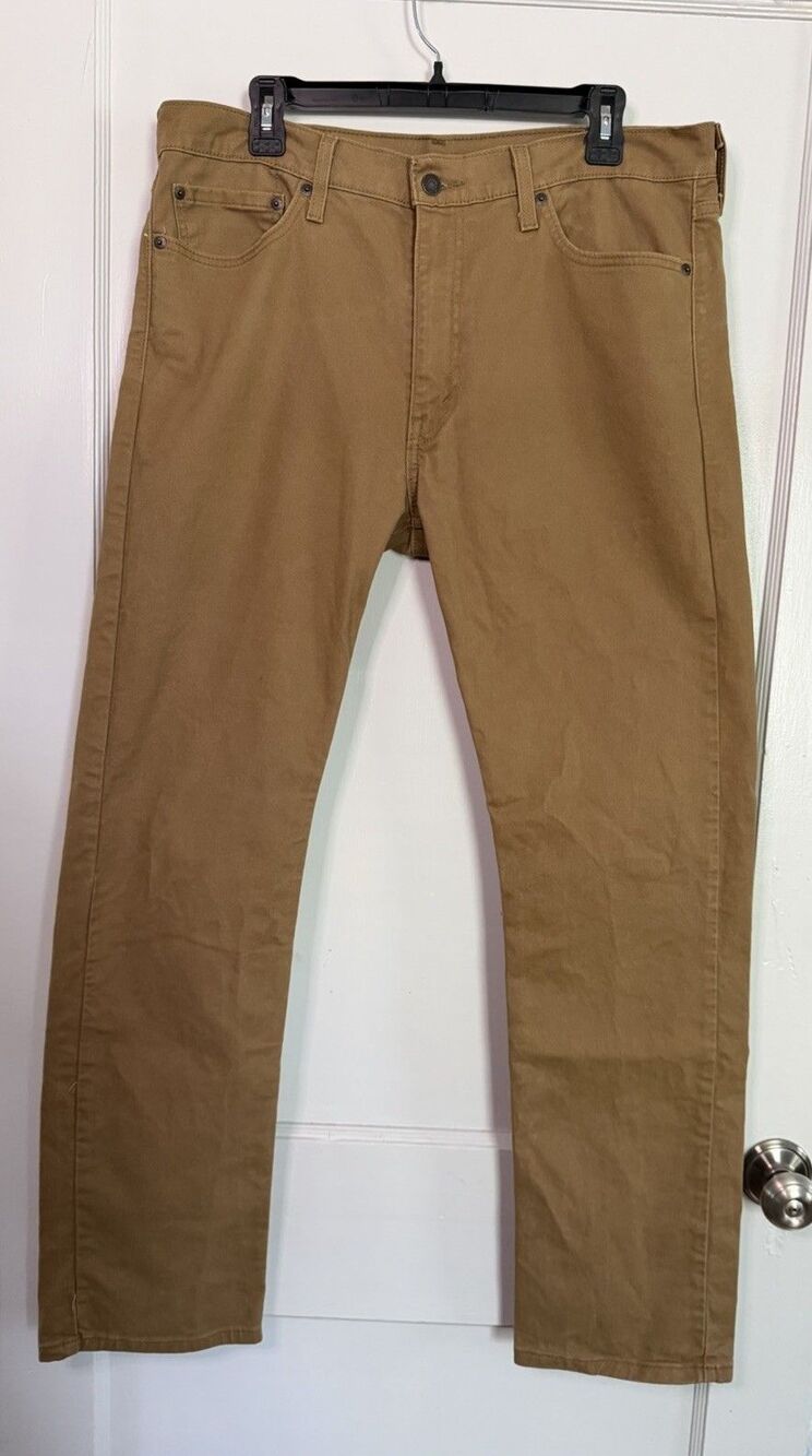 Levi’s 513 Slim Straight Pants Lot 2 Pair Men’s W36 L32 Charcoal Khaki Chino - Picture 10 of 15